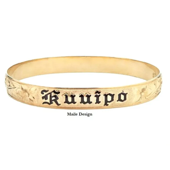 Bracelets Hawaiian Heirloom 14K Gold Hawaiian Heirloom Bracelet 8mm