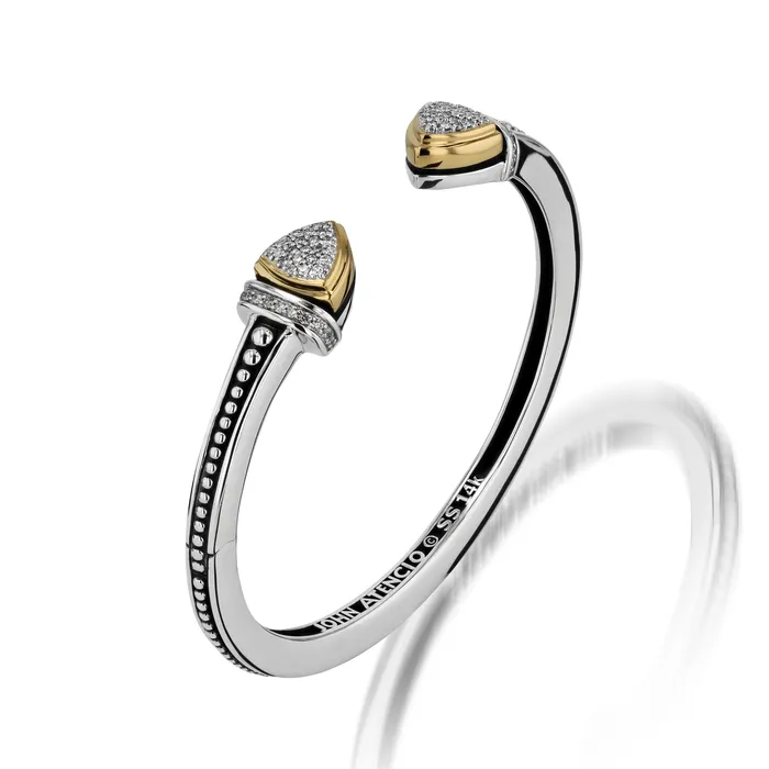 Bracelets John Atencio Arrivo Narrow Pave Diamond Cuff Bracelet