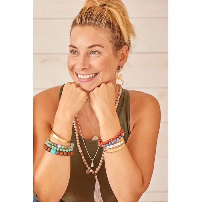 Bracelets Let It Be Cuff Bracelet in Hammered Brass DC
