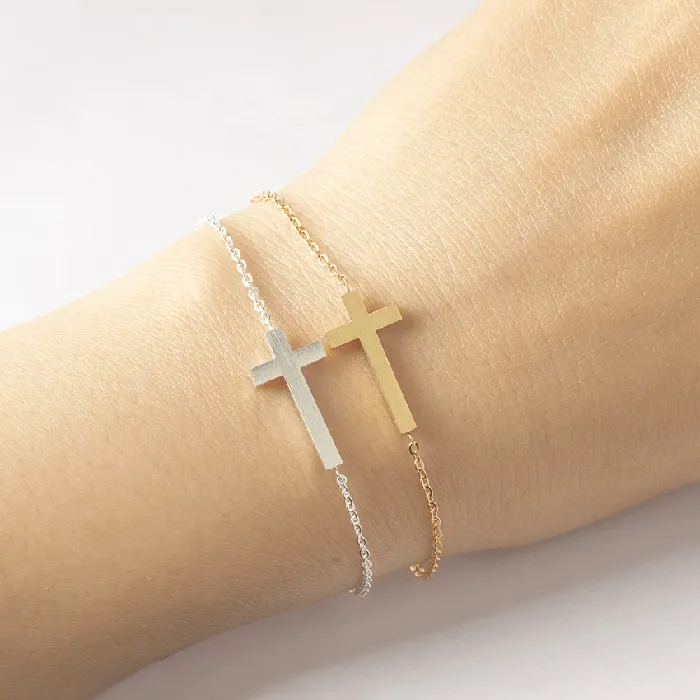 Bracelets Lords Guidance Jesus Cross Crucifix Charm Bracelet