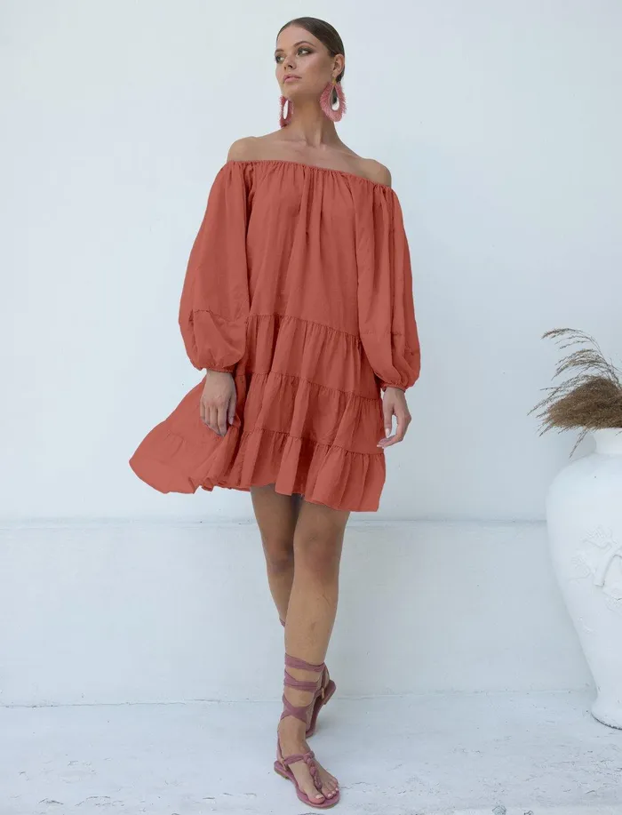 BRIELLE SHORT BOHO DRESS Erika Pea Earrings BRIELLE SHORT BOHO DRESS Erika Pea Earrings