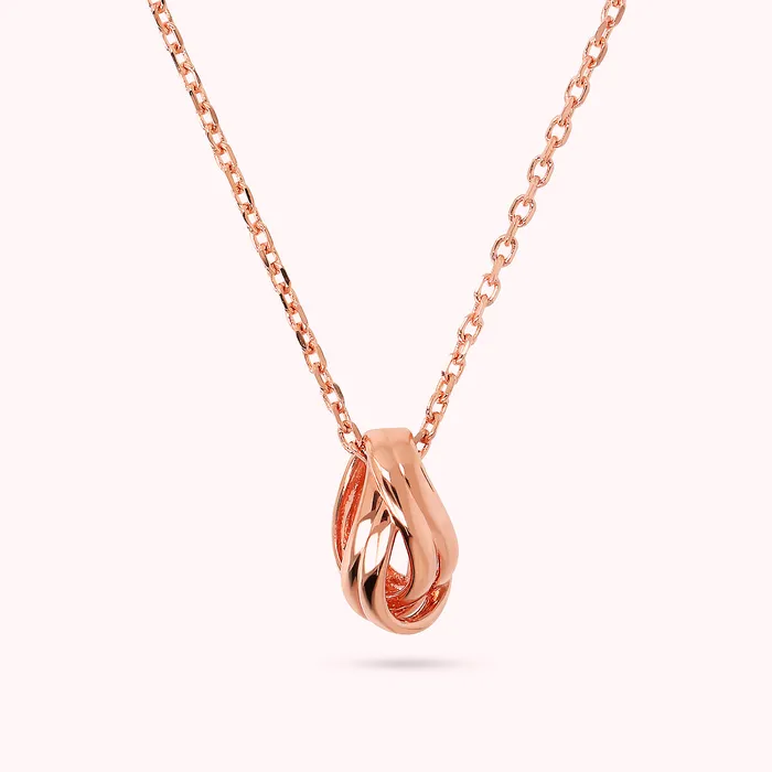 Bronzallure Earrings Collana Catena Forzatina con Pendente Goccia a Intreccio Bronzallure Earrings Collana Catena Forzatina con Pendente Goccia a Intreccio