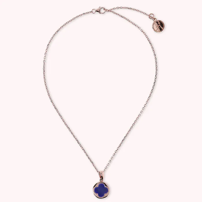 Bronzallure Earrings Collana con Quadrifoglio Piccolo in Pietra Naturale