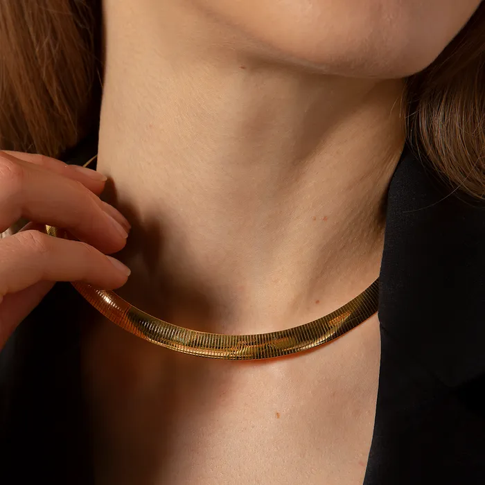 Bronzallure Earrings Collana Girocollo Catena Omega Golden
