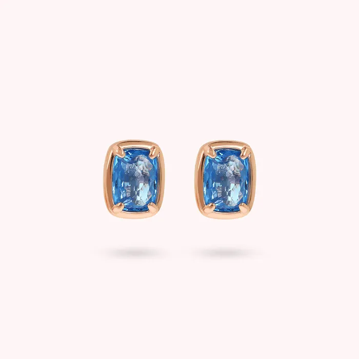 Bronzallure Earrings Orecchini a Lobo con Prisma Gem a Baguette