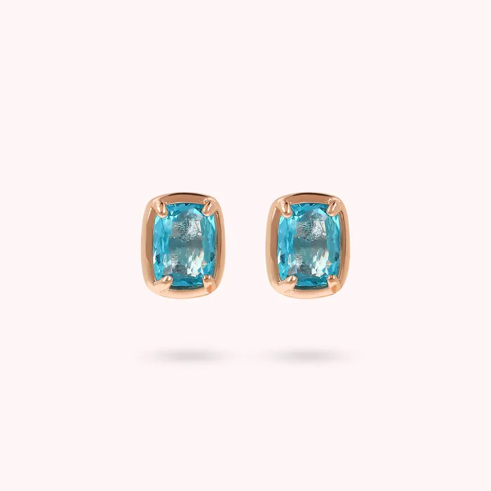 Bronzallure Earrings Orecchini a Lobo con Prisma Gem a Baguette