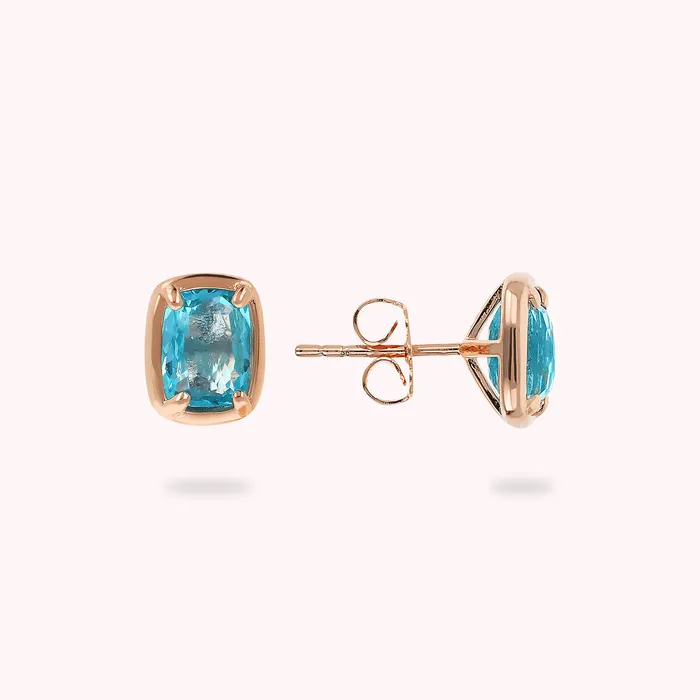 Bronzallure Earrings Orecchini a Lobo con Prisma Gem a Baguette