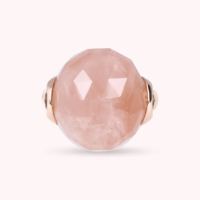 Bronzallure Rings Anello Cocktail con Pietra Naturale Tonda