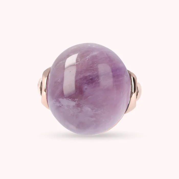 Bronzallure Rings Anello Cocktail con Pietra Naturale Tonda