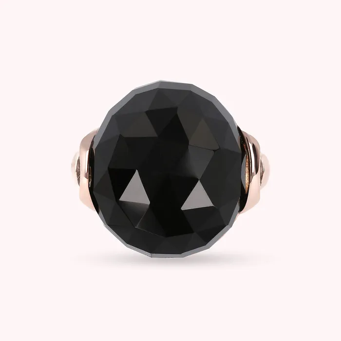 Bronzallure Rings Anello Cocktail con Pietra Naturale Tonda