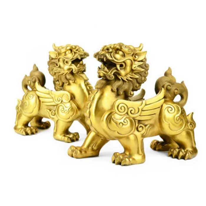 Bryan Lim Necklaces A Pair of Golden Lions Statues