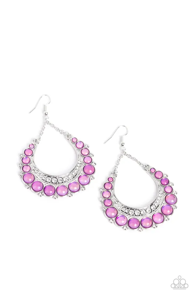 Bubbly Bling Purple Paparazzi Accessories Earrings