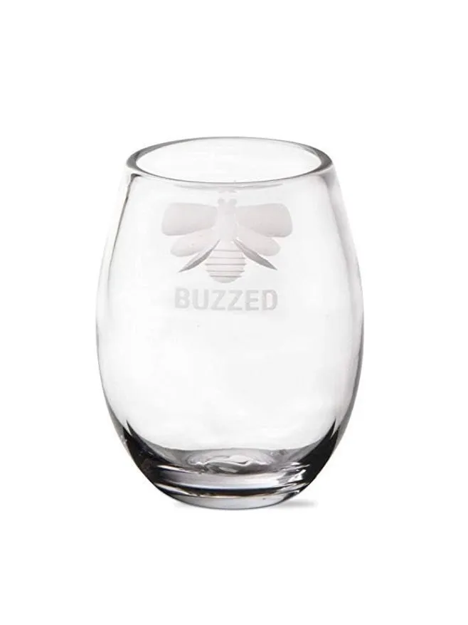 Buzzed Stemless Wine Glass Tag Earrings
