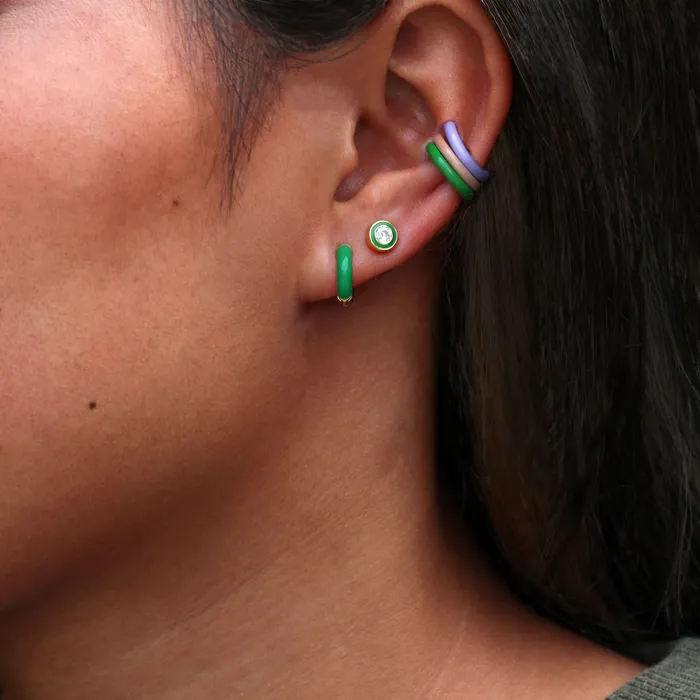 Candy Bezel Stud Earrings Kris Nations Earrings