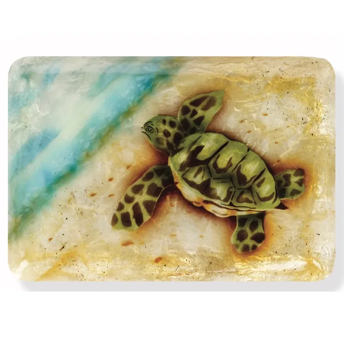 Capiz Shell Baby Sea Turtle Tray KUBLACRAFTS Necklaces
