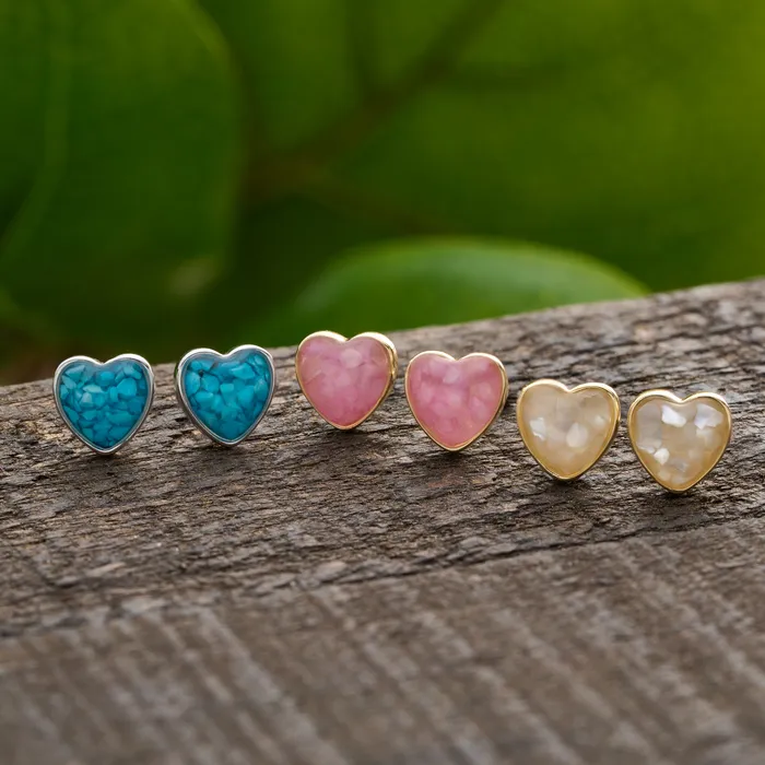 Chadds Ford Jewelry Earrings Sterling Silver Heart Stud Bundle