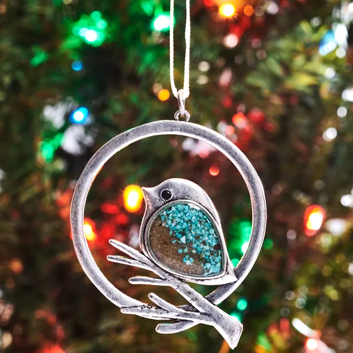 Chadds Ford Jewelry Necklaces Cardinal and Sand Birdie Ornament Bundle