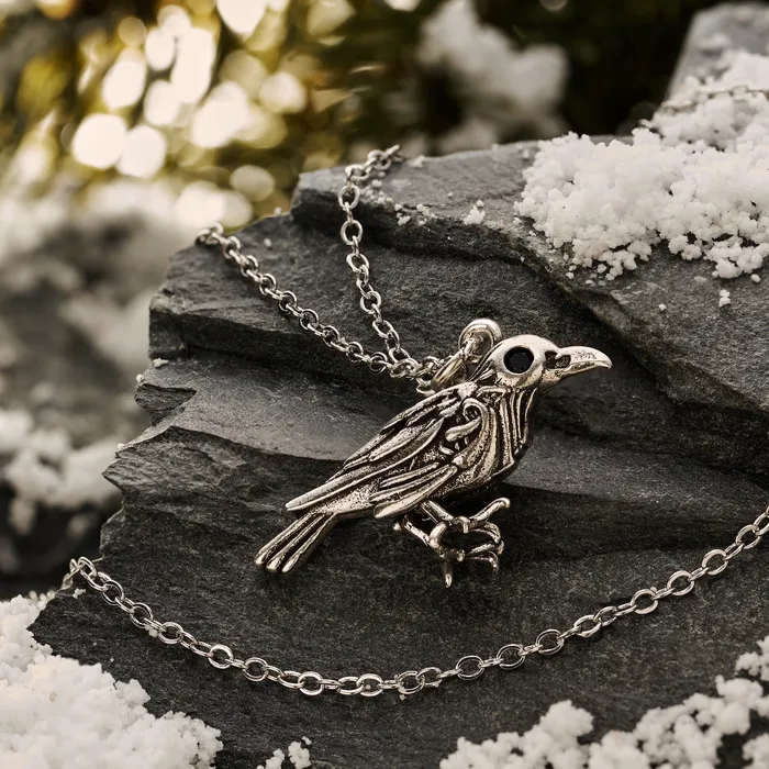 Chadds Ford Jewelry Necklaces Nevermore Raven Necklace
