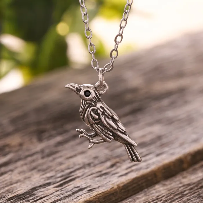 Chadds Ford Jewelry Necklaces Nevermore Raven Necklace