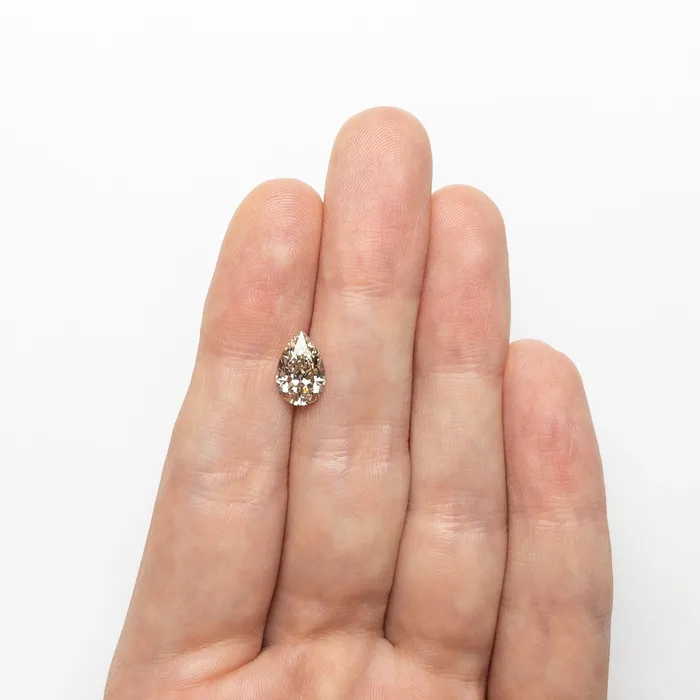 Champagne Brilliant Diamond 150ct Pear Misfit Diamonds Earrings