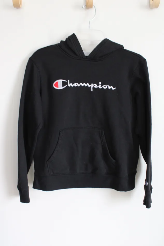 Champion Rings Champion Black Embroidered Logo Hoodie Youth XL 1820