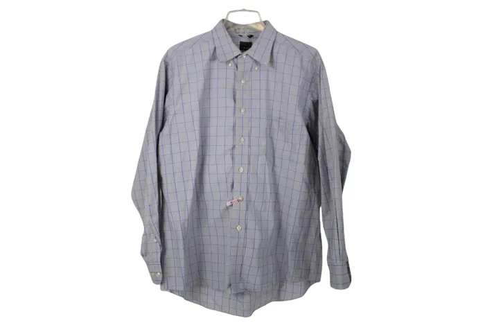 Chaps Purple Plaid Shirt 17 12 3435 Chaps Earrings
