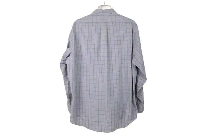 Chaps Purple Plaid Shirt 17 12 3435 Chaps Earrings