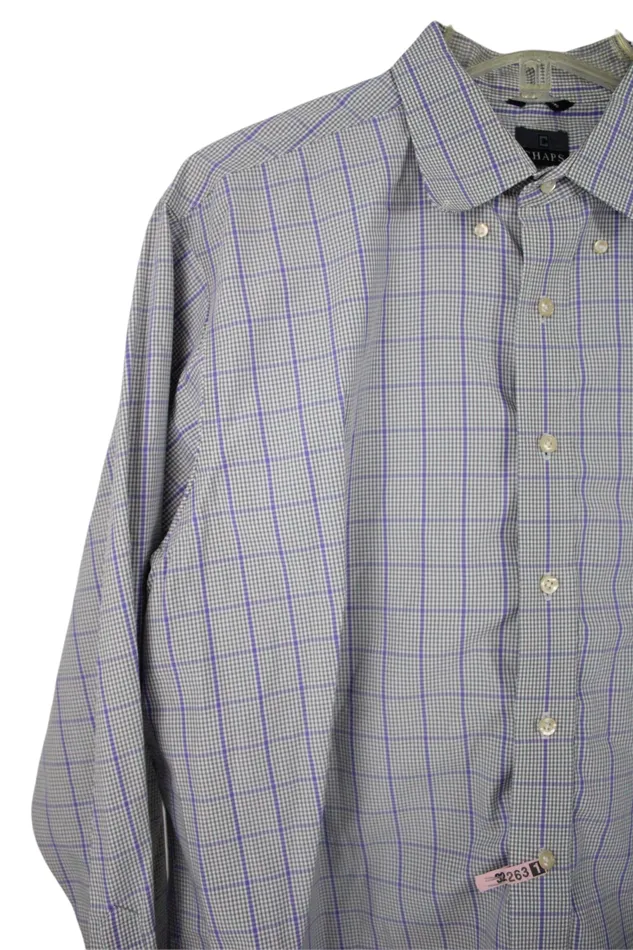 Chaps Purple Plaid Shirt 17 12 3435 Chaps Earrings