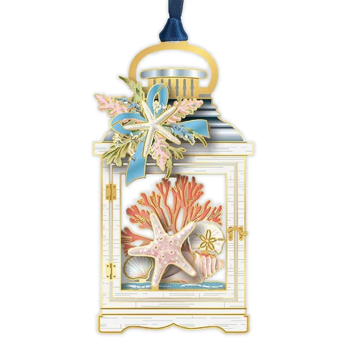 CHEMARTBEACON Necklaces Beacon Design Coastal Lantern Metal Christmas Ornament CHEMARTBEACON Necklaces Beacon Design Coastal Lantern Metal Christmas Ornament