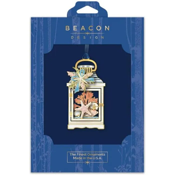 CHEMARTBEACON Necklaces Beacon Design Coastal Lantern Metal Christmas Ornament