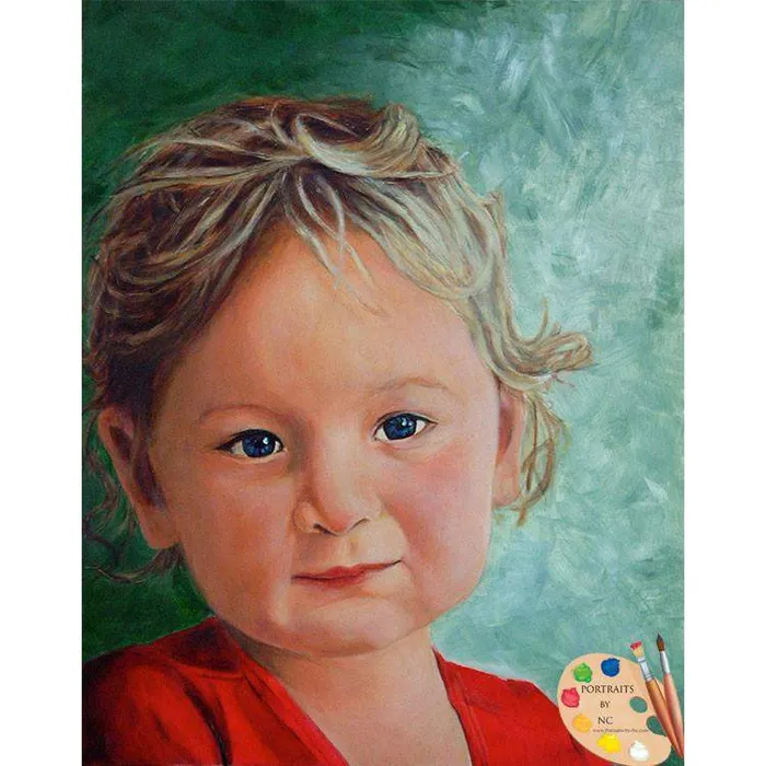 Child Oil Portrait Toddler Portrait Portraits by NC Earrings