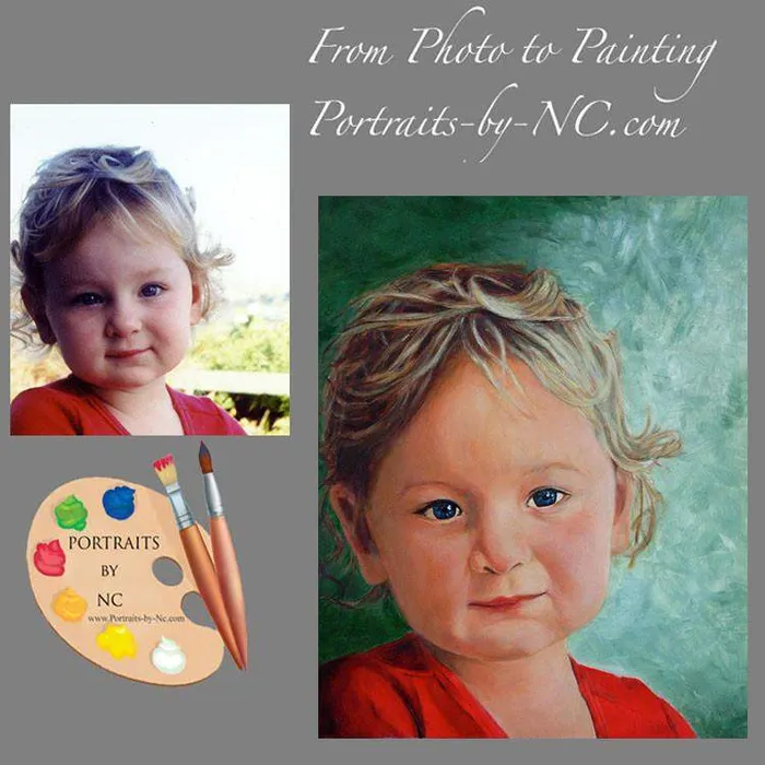 Child Oil Portrait Toddler Portrait Portraits by NC Earrings
