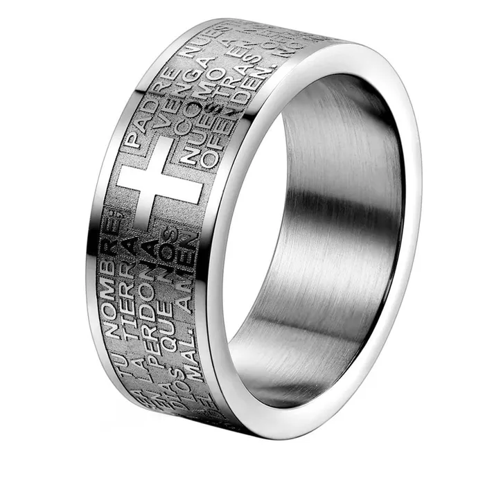 Christian Ring br Padre Nuestro Lords Guidance Rings