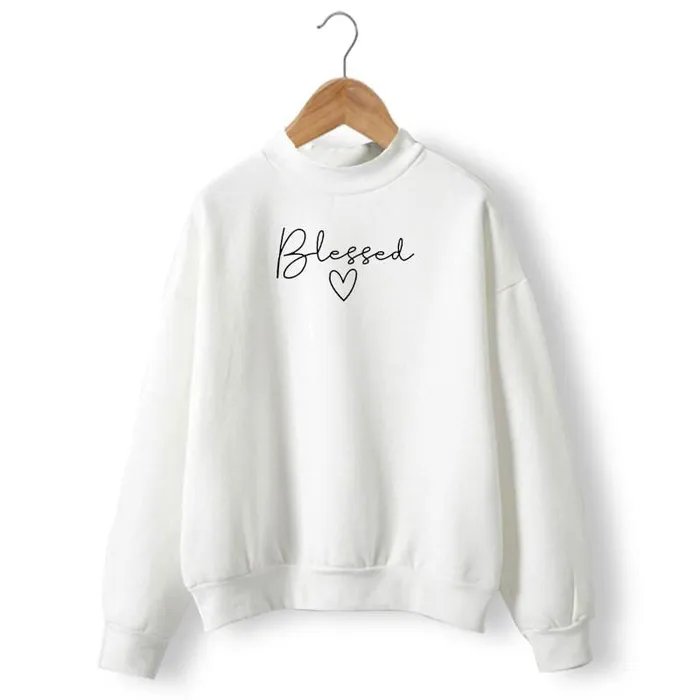 Christian Sweatshirt br Blessed Heart Lords Guidance Necklaces
