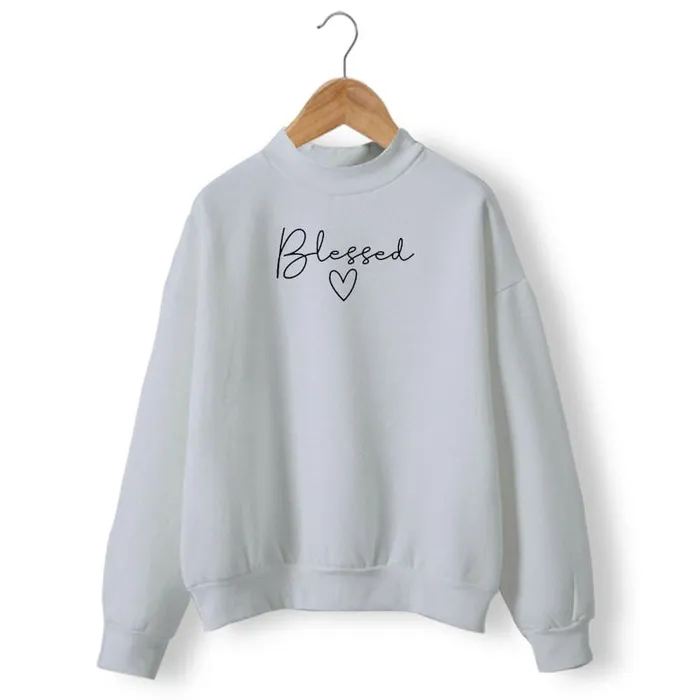 Christian Sweatshirt br Blessed Heart Lords Guidance Necklaces