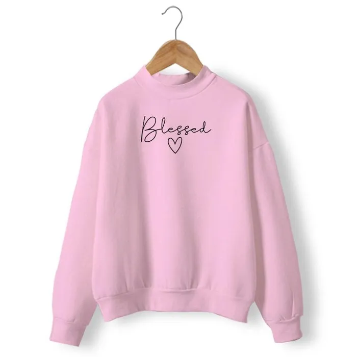 Christian Sweatshirt br Blessed Heart Lords Guidance Necklaces