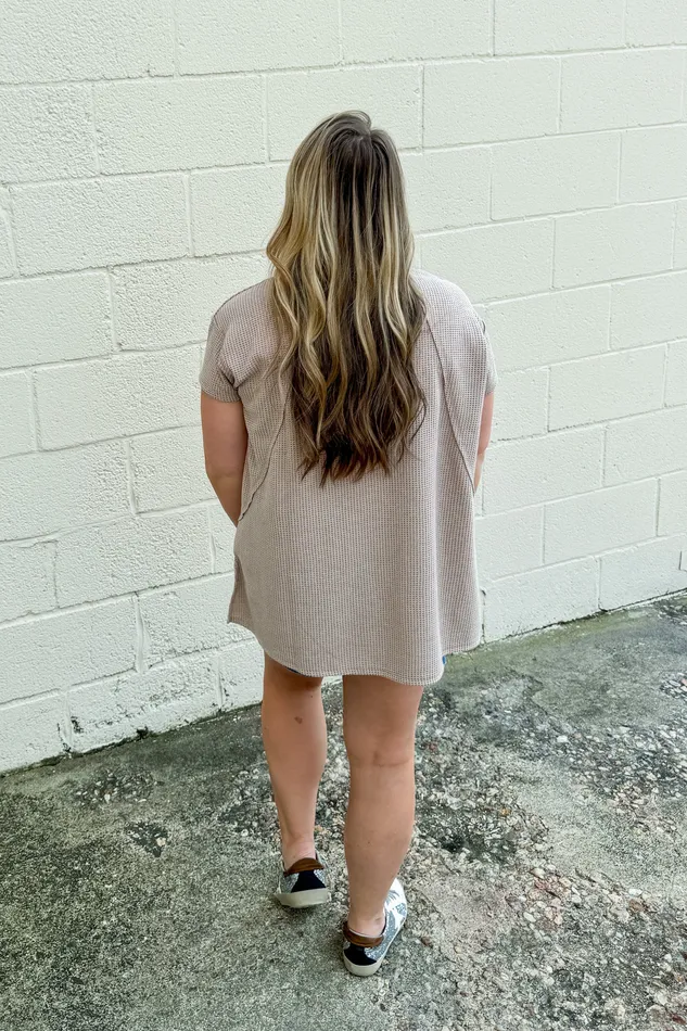 Cole VNeck Dolman Top Mocha Andree By Unit Earrings
