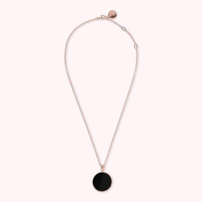 Collana con Pendente Disco Medio in Pietra Naturale Bronzallure Earrings