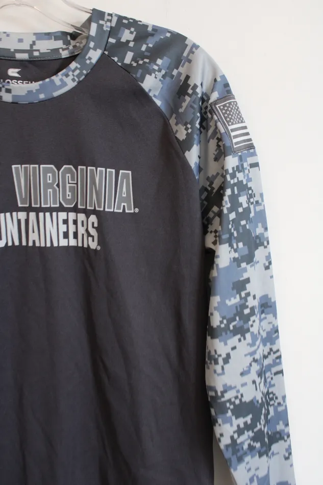 Colosseum Earrings Colosseum West Virginia Mountaineers Pixel Camo Long Sleeved Shirt Youth L 1618