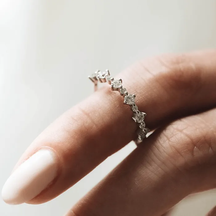 Consider Bridal Rings Alternating Auk Diamond Band Lab Grown Consider Bridal Rings Alternating Auk Diamond Band Lab Grown