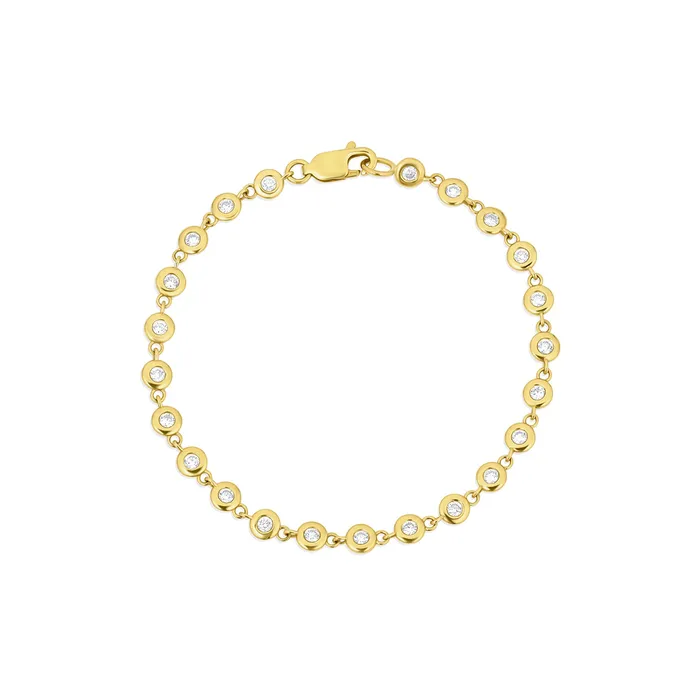 Consider the Wldflwrs Bracelets Birthstone Bezel Tennis Bracelet