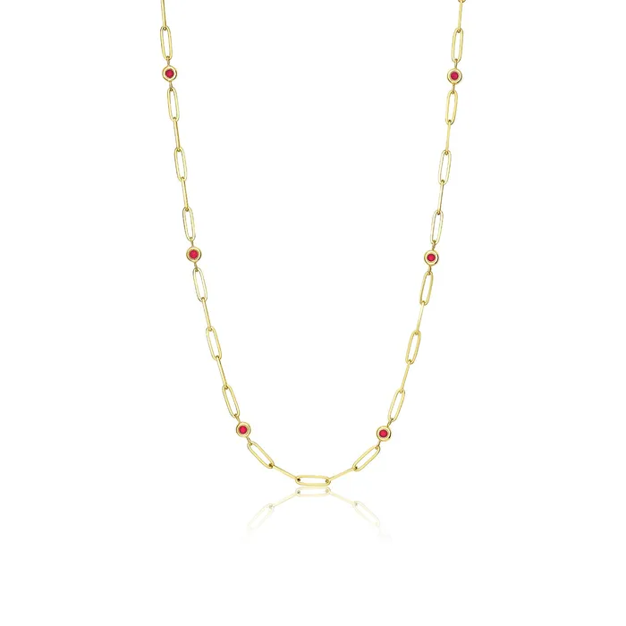 Consider the Wldflwrs Necklaces Forget Me Not Ruby Bezel Necklace