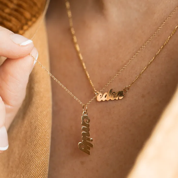 Consider the Wldflwrs Necklaces Vertical Nameplate Necklace Consider the Wldflwrs Necklaces Vertical Nameplate Necklace