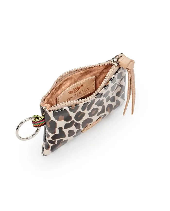 CONSUELA Earrings CONSUELA MONA BROWN LEOPARD TEENY POUCH