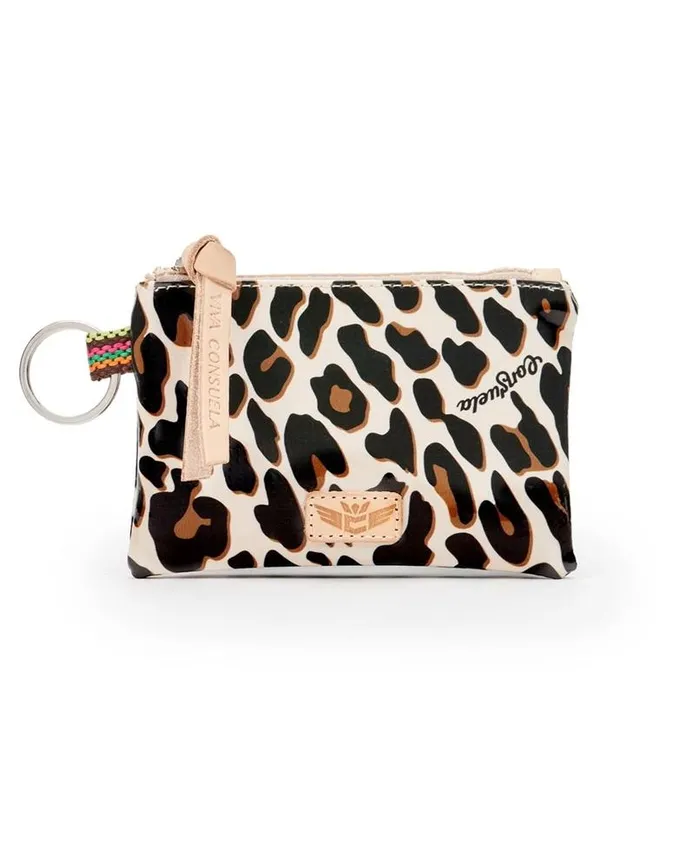 CONSUELA Earrings CONSUELA MONA BROWN LEOPARD TEENY POUCH