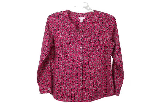 Croft Barrow Earrings Croft Barrow Pink Blouse M Petite