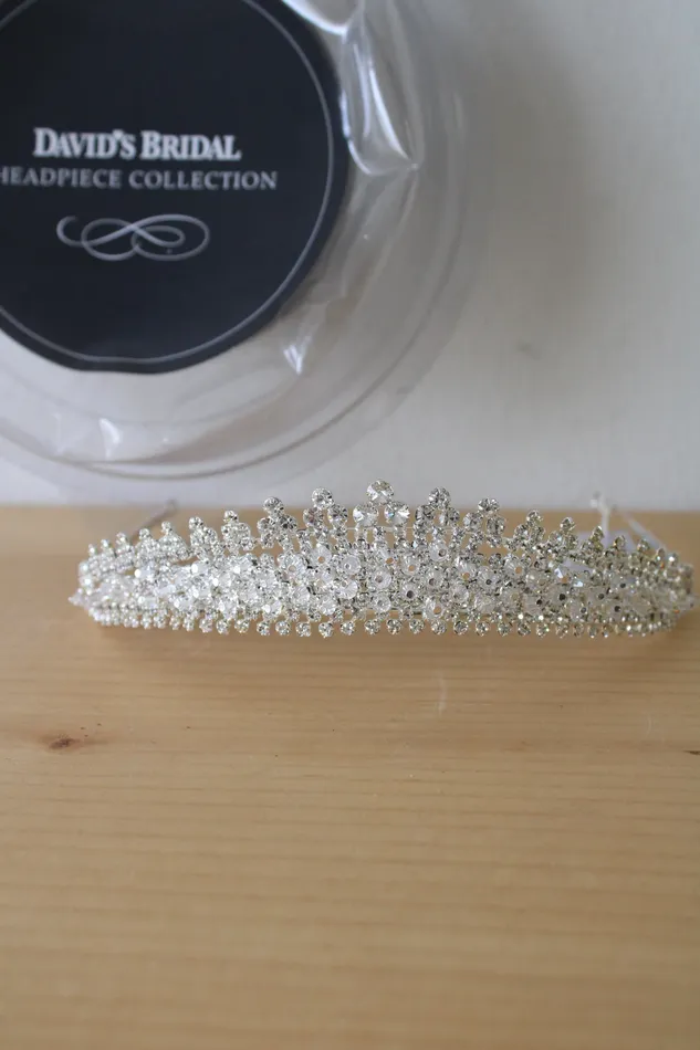 Davids Bridal Rings NEW Davids Bridal Swarovski Crystal Silver Tiara