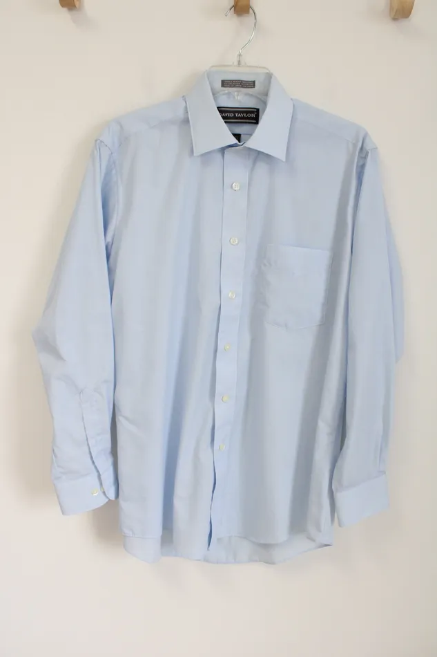 David Taylor Necklaces David Taylor Light Blue Button Down Shirt 15 12 3233