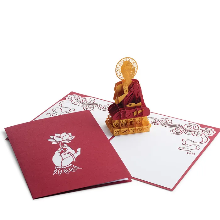 DC Earrings Buddha PopUp Greeting Card