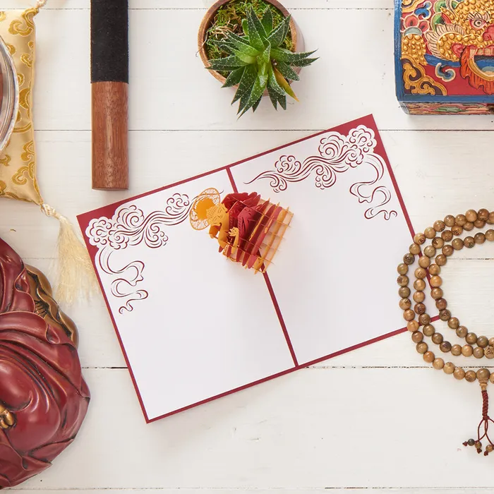 DC Earrings Buddha PopUp Greeting Card